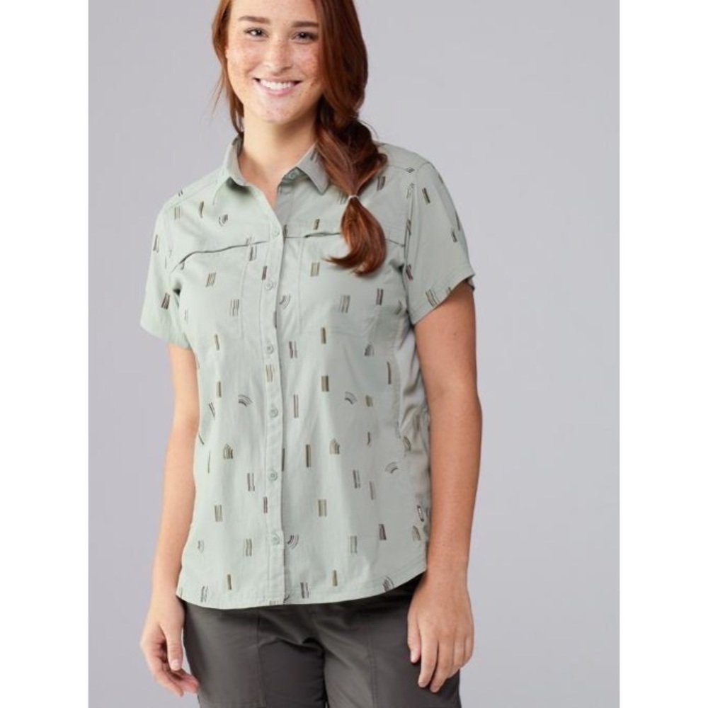 REI Co-op Sahara Pattern Short Sleeve Button Up Shirt Medium